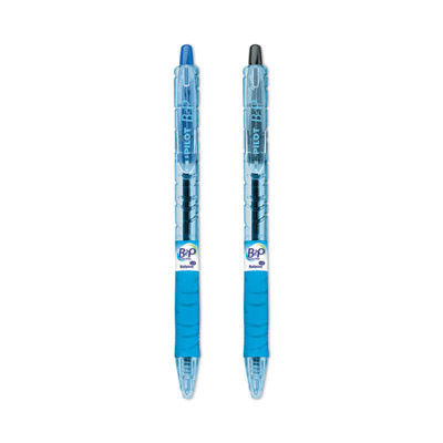 B2P Bottle-2-Pen Recycled Ballpoint Pen, Retractable, Medium 1 Mm, Assorted Ink Colors, Translucent Blue Barrel, 36/Pack