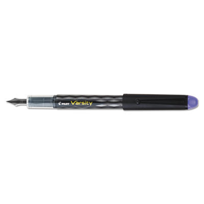 Varsity Fountain Pen, Medium 1 Mm, Purple Ink, Clear/Black/Purple Barrel