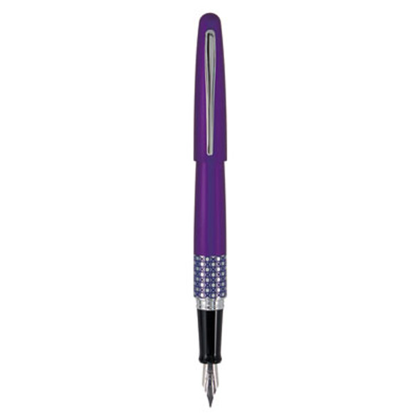 Mr Retro Pop Collection Fountain Pen, Fine 0.7 Mm, Black Ink, Purple Barrel