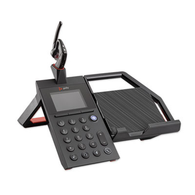 Elara 60 Series Wired Conferencing Phone With Voyager 5200 Wireless Headset, Black