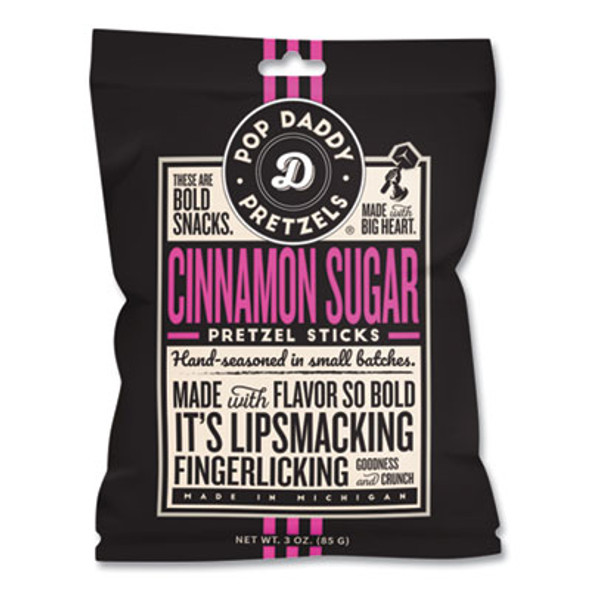 Cinnamon Sugar Pretzel Sticks, 3 Oz Bag, 15/Carton