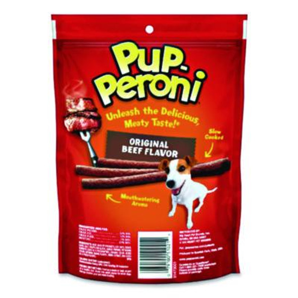 Original Beef Flavor Dog Snack Sticks, 8 Oz Pouch, 8/Carton