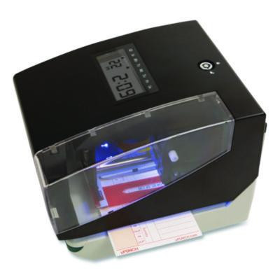 Digital Time Clock And Date Stamp Bundle, Digital Display, Black