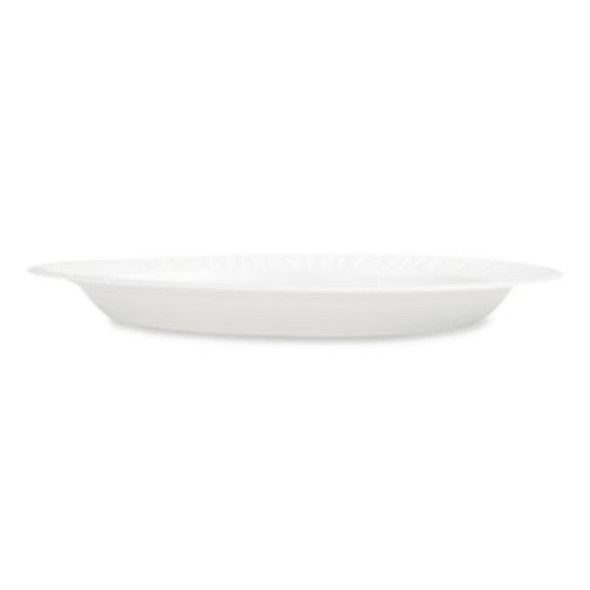 Foam Dinnerware, Plate, 9" Dia, Poly Bag, White, 125/Sleeve, 4 Sleeves/Pack