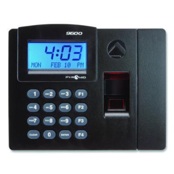 Timetrax Elite Biometric Time Clock, 50 Employees, Black