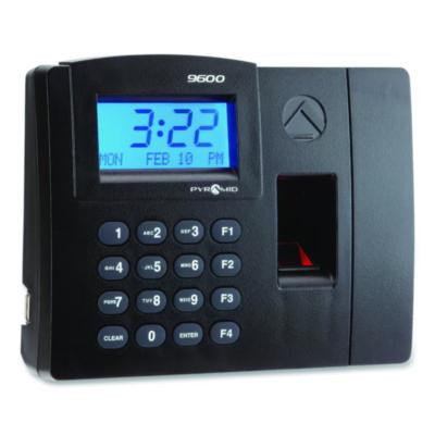 Timetrax Elite Biometric Time Clock, 50 Employees, Black