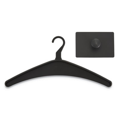 Magnetic Coat Hook With Heavy-Duty Hanger, Metal Hook, Black