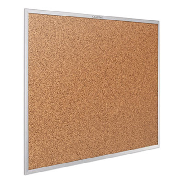 Classic Series Cork Bulletin Board, 60" x 36", Tan Surface, Anodized Aluminum Frame
