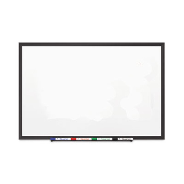Classic Series Porcelain Magnetic Dry Erase Board, 60" x 36", White Surface, Black Aluminum Frame