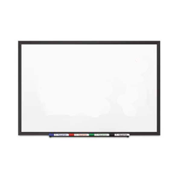 Classic Series Porcelain Magnetic Dry Erase Board, 72" x 48", White Surface, Black Aluminum Frame