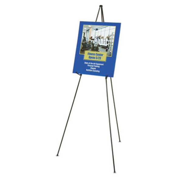 Full Size Instant Easel, 62.38" Maximum Height, Steel, Black