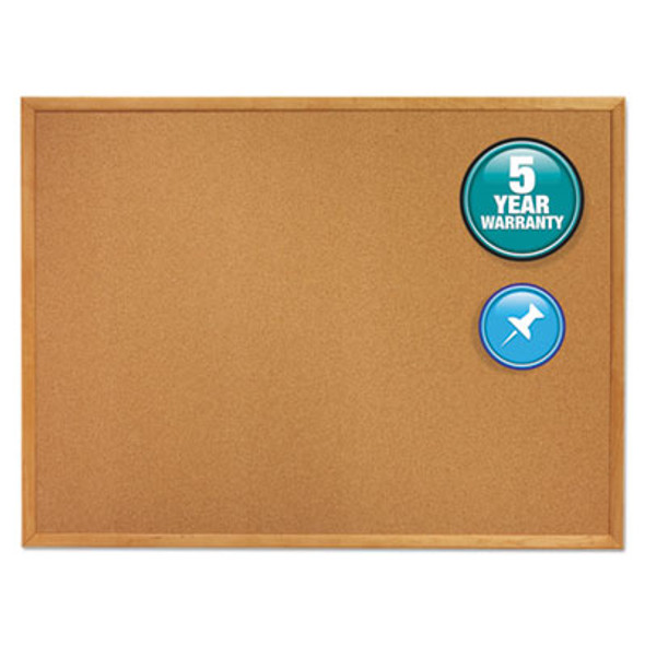 Classic Series Cork Bulletin Board, 96" x 48", Tan Surface, Oak Finished Fiberboard (Mdf) Frame
