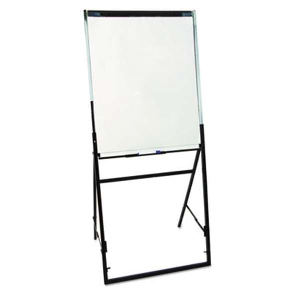 Futura Dry Erase Presentation Easel, 26" x 35", White Surface, Black Steel Frame