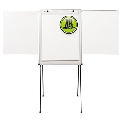Dry Erase Steel Easel, 29" x 40", White Surface, Satin Aluminum Frame