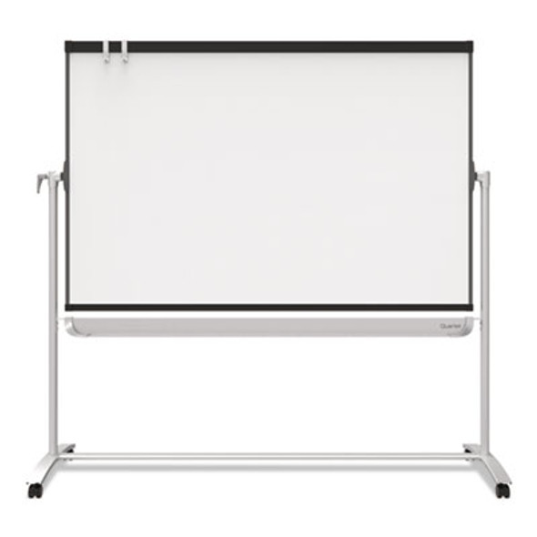 Prestige 2 Mobile Presentation Easel, 72" x 48", White Surface, Black/Gray Metal/Plastic Frame