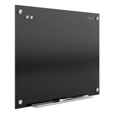 Infinity Magnetic Glass Marker Board, 36" x 24", Black Surface