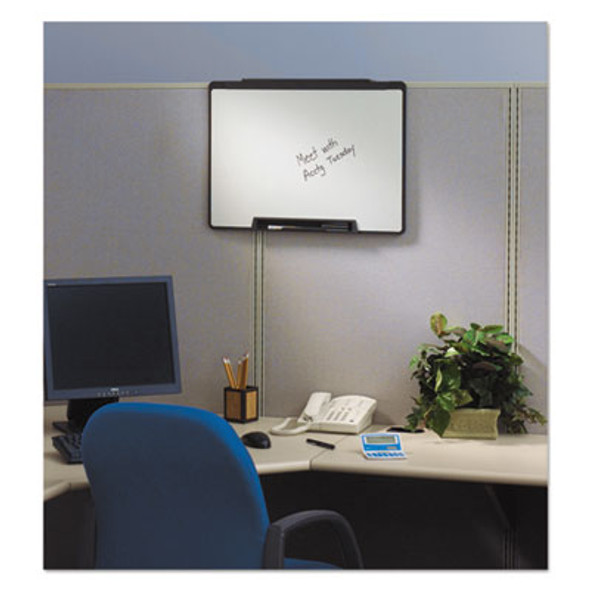 Motion Portable Dry Erase Marker Board, 24" x 18", White Surface, Black Plastic Frame