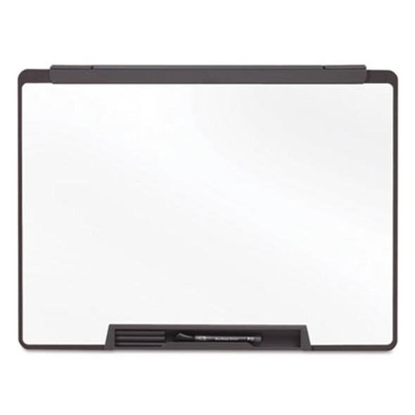 Motion Portable Dry Erase Marker Board, 24" x 18", White Surface, Black Plastic Frame