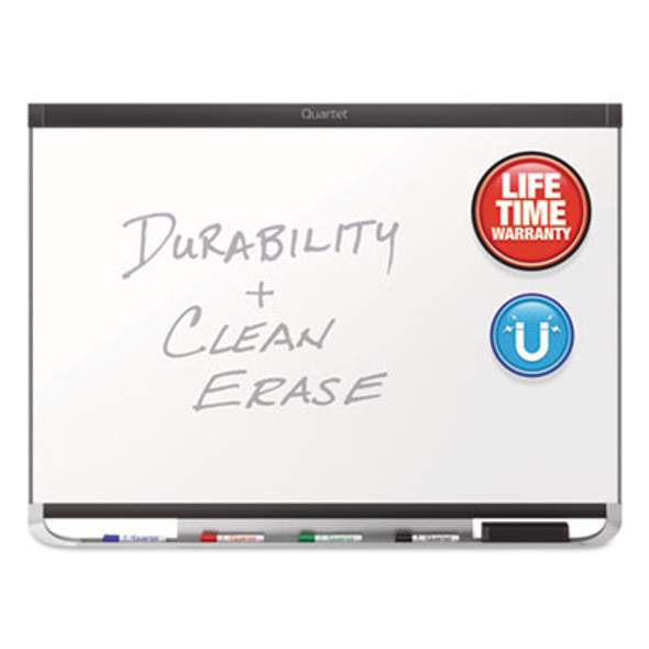 Prestige 2 Duramax Magnetic Porcelain, 72" x 48", White Surface, Graphite Gray Fiberboard/Plastic Frame