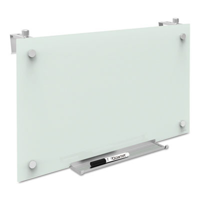 Infinity Magnetic Glass Dry Erase Cubicle Board, 30" x 18", White Surface