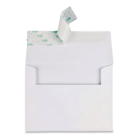 Greeting Card/Invitation Envelope, A-2, Square Flap, Redi-Strip Adhesive Closure, 4.38 x 5.75, White, 100/Box