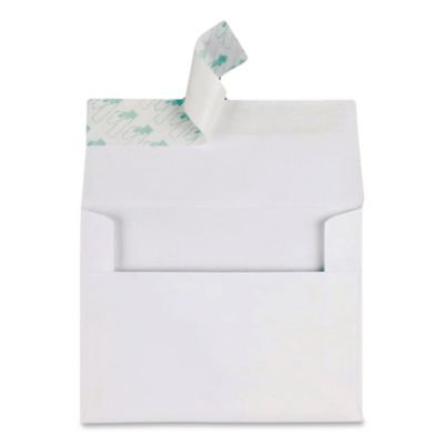 Greeting Card/Invitation Envelope, A-2, Square Flap, Redi-Strip Adhesive Closure, 4.38 x 5.75, White, 100/Box