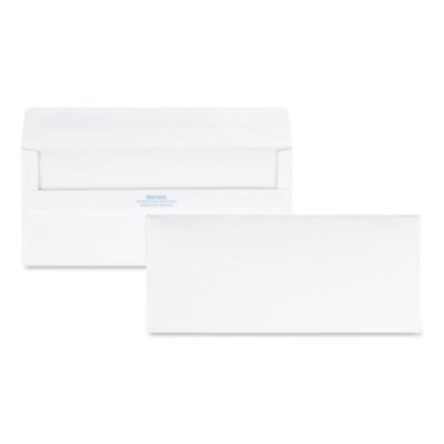 Redi-Seal Envelope, #10, Commercial Flap, Redi-Seal Adhesive Closure, 4.13 x 9.5, White, 500/Box