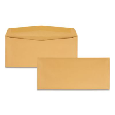 Kraft Envelope, #11, Commercial Flap, Gummed Closure, 4.5 X 10.38, Brown Kraft, 500/Box