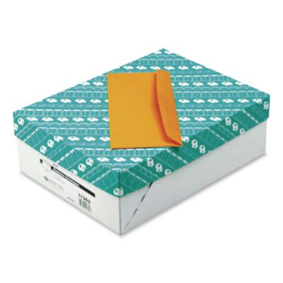 Kraft Envelope, #11, Commercial Flap, Gummed Closure, 4.5 X 10.38, Brown Kraft, 500/Box