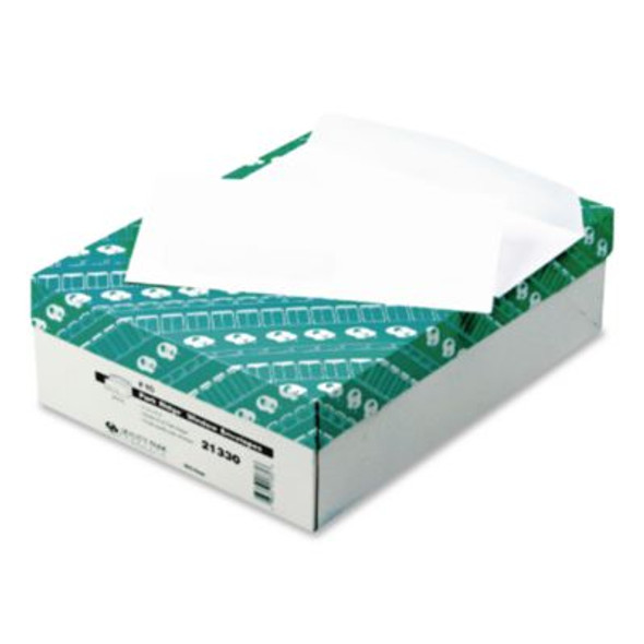 Park Ridge Embossed Executive Envelope, Address Window, #10, Commercial Flap, Gummed Closure, 4.13 x 9.5, White, 500/Box