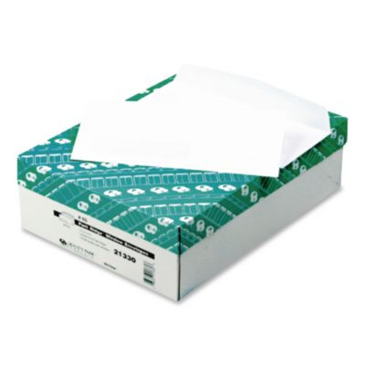 Park Ridge Embossed Executive Envelope, Address Window, #10, Commercial Flap, Gummed Closure, 4.13 x 9.5, White, 500/Box