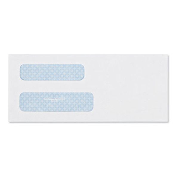 Double Window Security-Tinted Check Envelope, #8 5/8, Commercial Flap, Gummed Closure, 3.63 X 8.63, White, 500/Box
