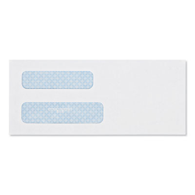 Double Window Security-Tinted Check Envelope, #8 5/8, Commercial Flap, Gummed Closure, 3.63 X 8.63, White, 500/Box