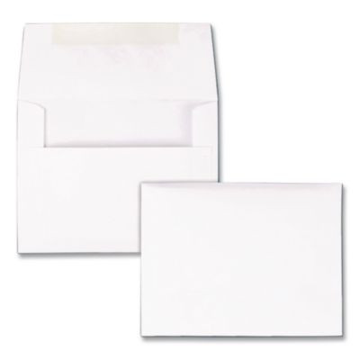 Greeting Card/Invitation Envelope, A-2, Square Flap, Gummed Closure, 4.38 X 5.75, White, 100/Box