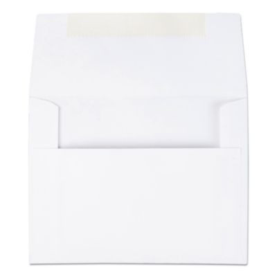 Greeting Card/Invitation Envelope, A-2, Square Flap, Gummed Closure, 4.38 X 5.75, White, 100/Box