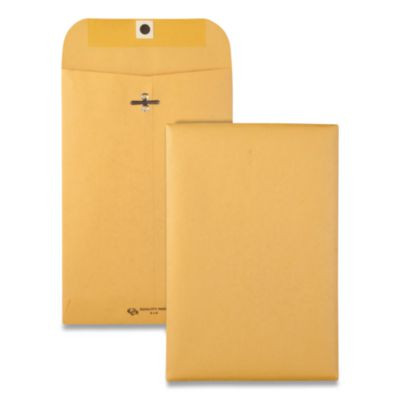 Clasp Envelope, 28 Lb Bond Weight Kraft, #55, Square Flap, Clasp/Gummed Closure, 6 x 9, Brown Kraft, 500/Carton