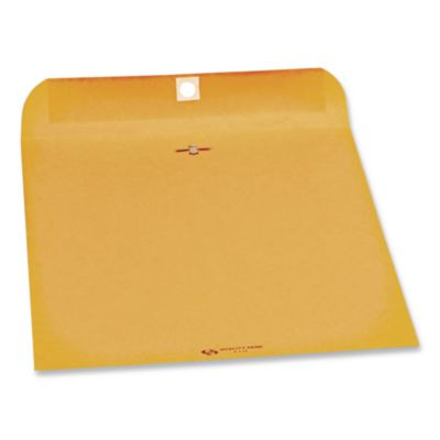 Clasp Envelope, 28 Lb Bond Weight Kraft, #90, Square Flap, Clasp/Gummed Closure, 9 x 12, Brown Kraft, 250/Carton