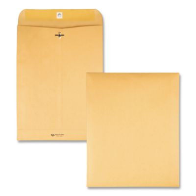 Clasp Envelope, 32 Lb Bond Weight Kraft, #12 1/2, Square Flap, Clasp/Gummed Closure, 9.5 x 12.5, Brown Kraft, 100/Box
