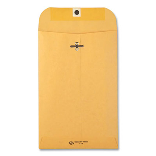 Clasp Envelope, 28 Lb Bond Weight Kraft, #55, Square Flap, Clasp/Gummed Closure, 6 x 9, Brown Kraft, 100/Box