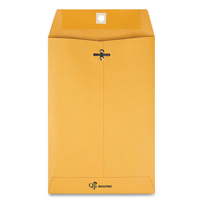 Clasp Envelope, 28 Lb Bond Weight Kraft, #63, Square Flap, Clasp/Gummed Closure, 6.5 x 9.5, Brown Kraft, 100/Box