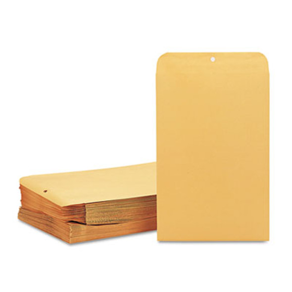 Clasp Envelope, 28 Lb Bond Weight Kraft, #98, Square Flap, Clasp/Gummed Closure, 10 x 15, Brown Kraft, 100/Box