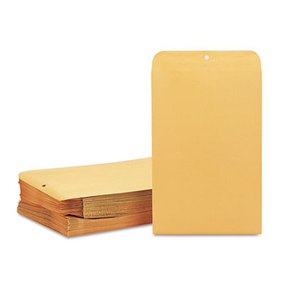 Clasp Envelope, 28 Lb Bond Weight Kraft, #98, Square Flap, Clasp/Gummed Closure, 10 x 15, Brown Kraft, 100/Box