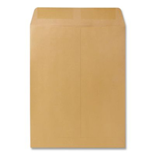 Catalog Envelope, 28 Lb Bond Weight Kraft, #12 1/2, Square Flap, Gummed Closure, 9.5 x 12.5, Brown Kraft, 250/Box