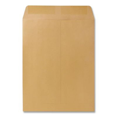 Catalog Envelope, 28 Lb Bond Weight Kraft, #12 1/2, Square Flap, Gummed Closure, 9.5 x 12.5, Brown Kraft, 250/Box