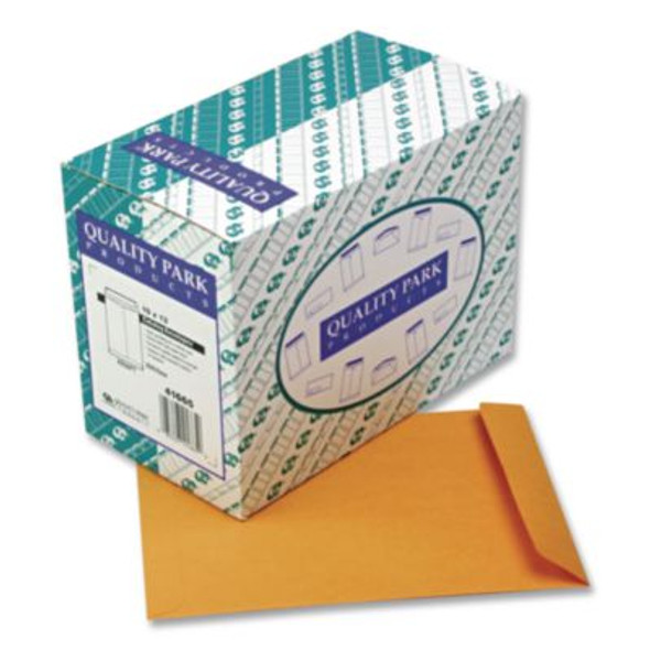 Catalog Envelope, 28 Lb Bond Weight Kraft, #13 1/2, Square Flap, Gummed Closure, 10 x 13, Brown Kraft, 250/Box