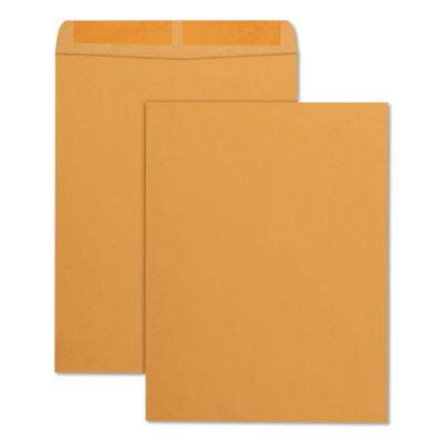 Catalog Envelope, 28 Lb Bond Weight Kraft, #13 1/2, Square Flap, Gummed Closure, 10 x 13, Brown Kraft, 250/Box