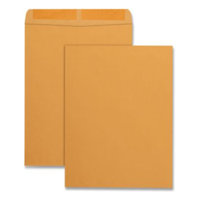 Catalog Envelope, 28 Lb Bond Weight Kraft, #13 1/2, Square Flap, Gummed Closure, 10 x 13, Brown Kraft, 100/Box