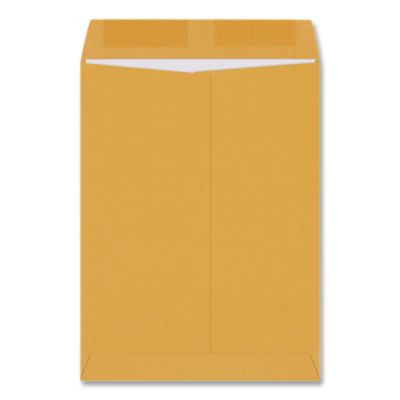 Catalog Envelope, 28 Lb Bond Weight Kraft, #15 1/2, Square Flap, Gummed Closure, 12 x 15.5, Brown Kraft, 250/Box