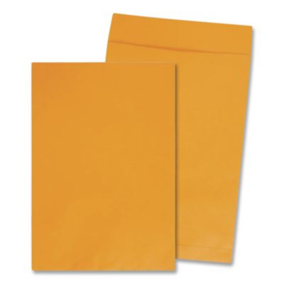 Jumbo Size Kraft Envelope, Cheese Blade Flap, Fold-Over Closure, 12.5 x 18.5, Brown Kraft, 25/Pack