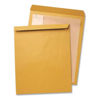 Jumbo Size Kraft Envelope, Cheese Blade Flap, Fold-Over Closure, 14 x 18, Brown Kraft, 25/Pack